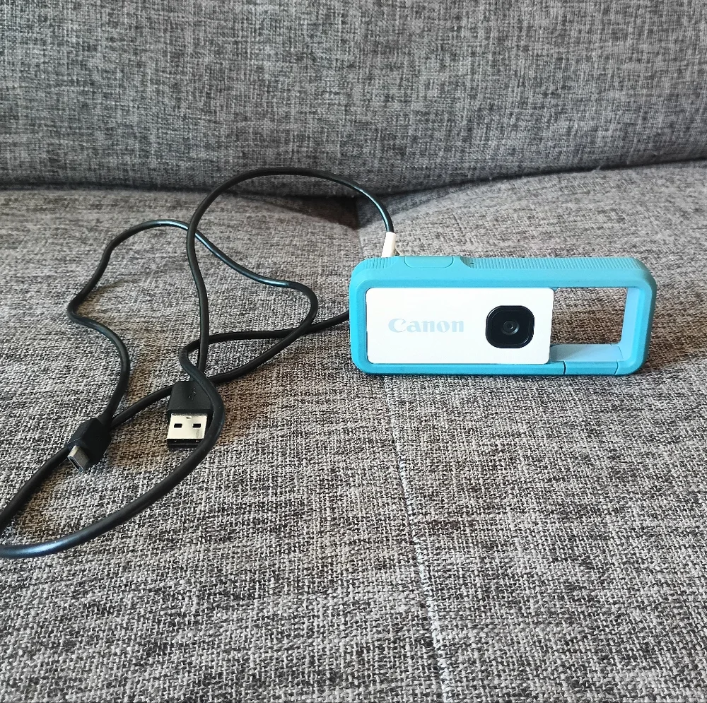 Canon Blue and White Camera